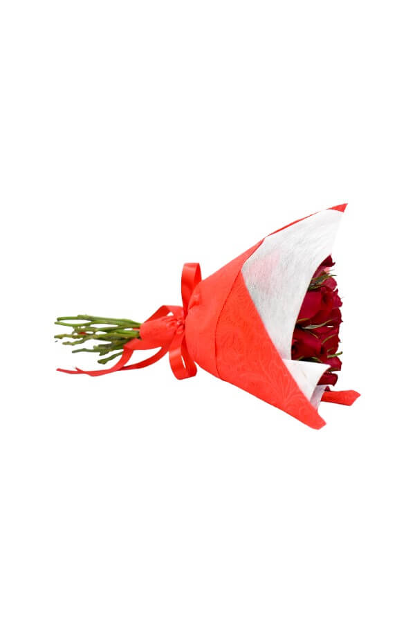 Ramo con 16 Rosas papel y moño #color_Rojo