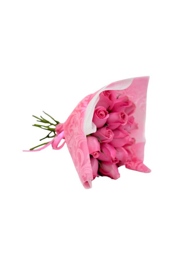 Ramo con 16 Rosas papel y moño #color_Rosa