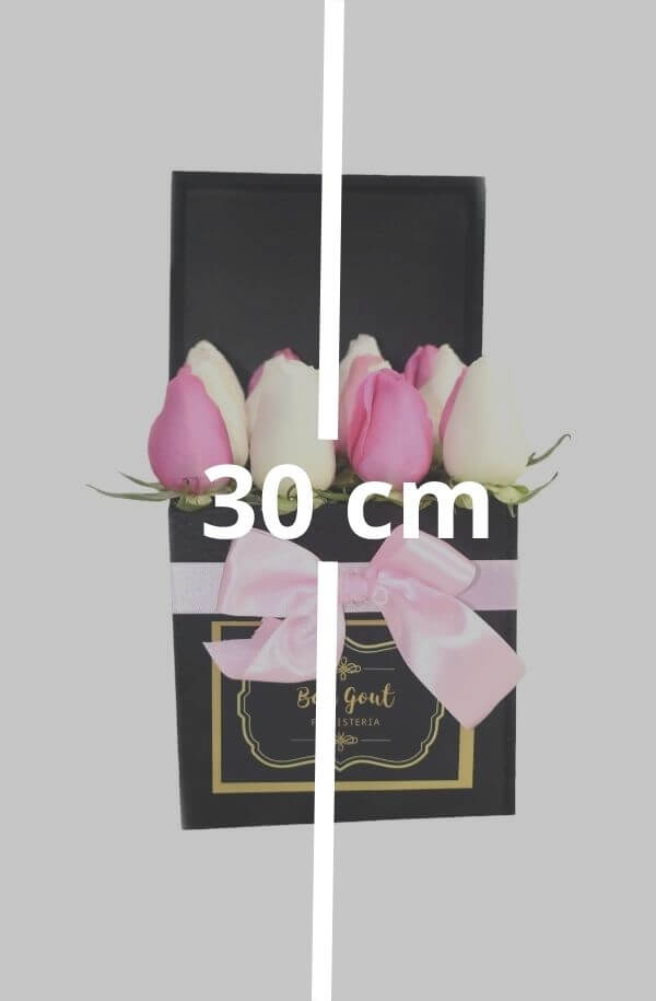 Arreglo Floral de Rosas #color_Rosa/Blanco