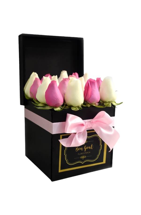 Arreglo Floral de Rosas #color_Rosa/Blanco