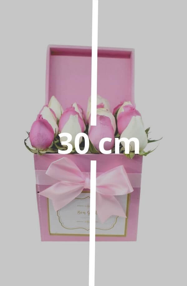 Arreglo Floral Rosas Rosas con Blanco #color_Rosa/Blanco