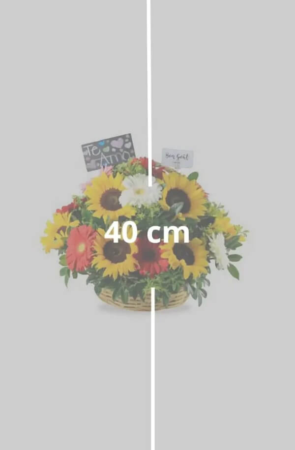 Canasta de Girasoles con Gerberas
