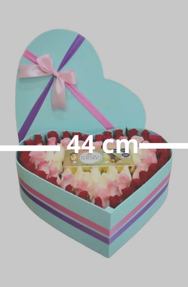 Corazon con Rosas y Chocolates #color_Verde Agua