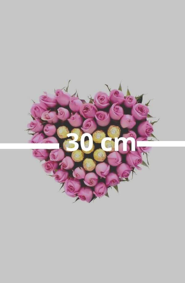 Corazon con Rosas rosas #color_rosa