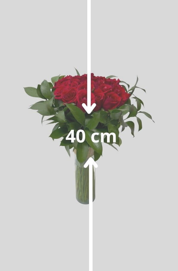 Arreglo Floral de Rosas Rojas #color_Rojo