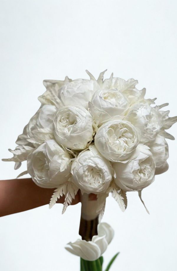 Ramo de Novia peonias Blancas