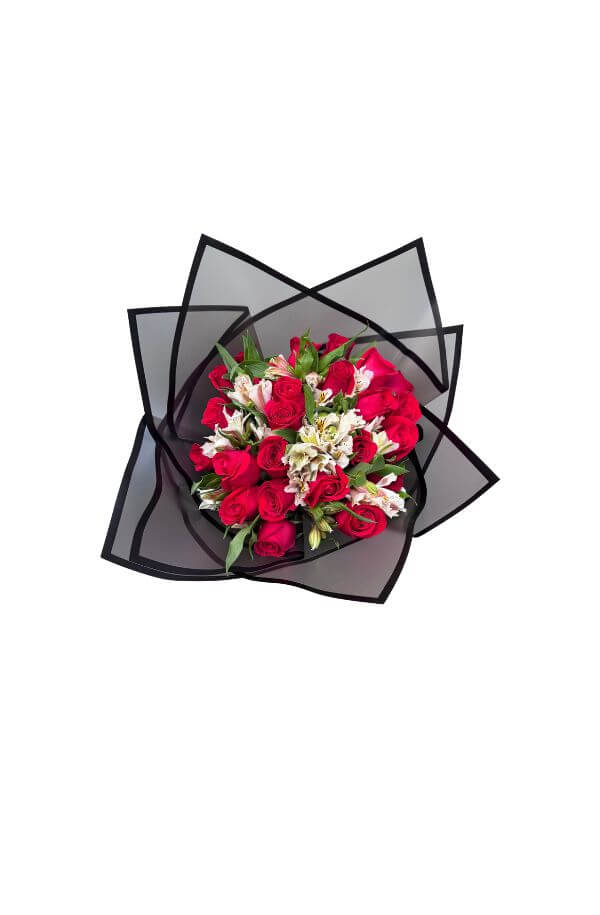 RamoRosasRojaspapelNegroastromelias