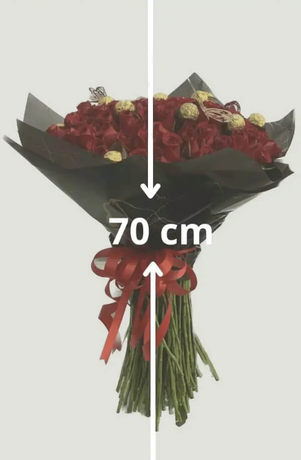 Ramo buchon con 150 rosas Rojas #Color_Rojo