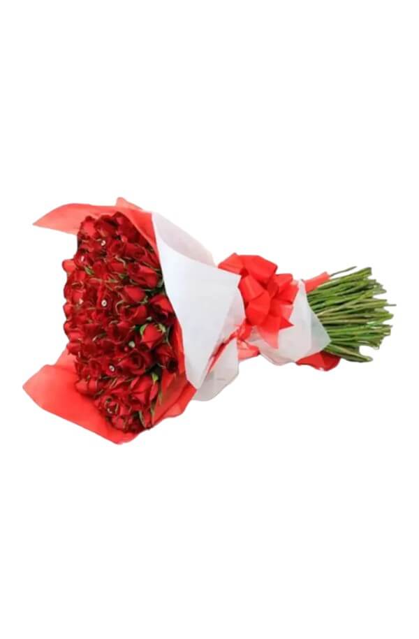 Ramo_con_100_Rosas_de_Invernadero #color_Rojo