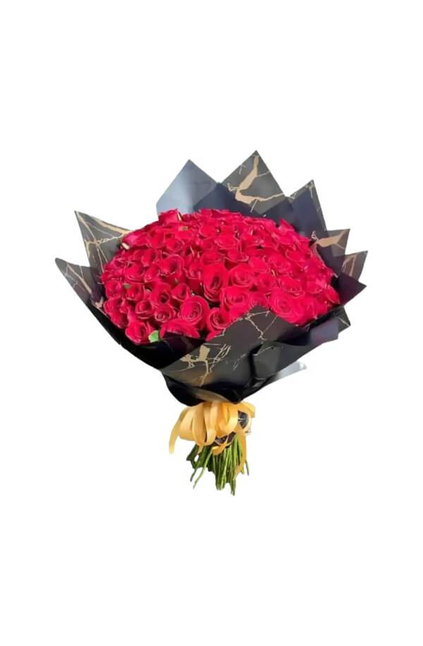 Ramo Buchon con 100 Rosas Rojas #color_rojo