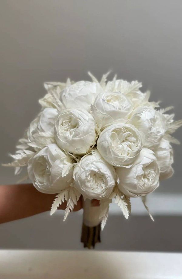 Ramo de Novia peonias Blancas