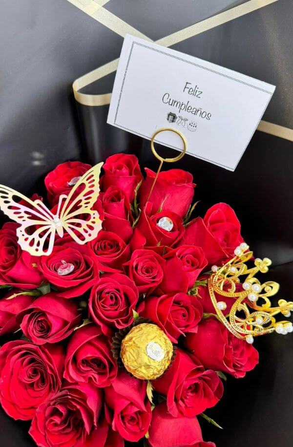 Ramo 24 Rosas Rojocon Rosas rojas #color_Rojo