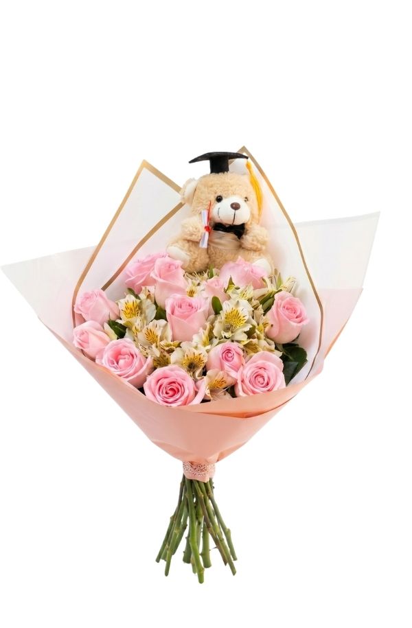 Ramo de Rosas y Astromelias Graducacion