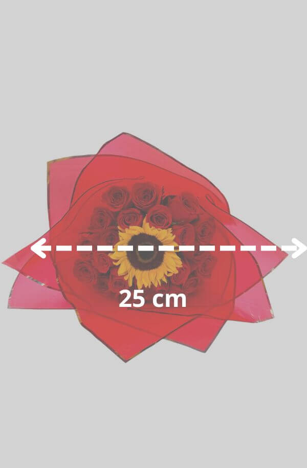 Ramo de Rosas y Girasol