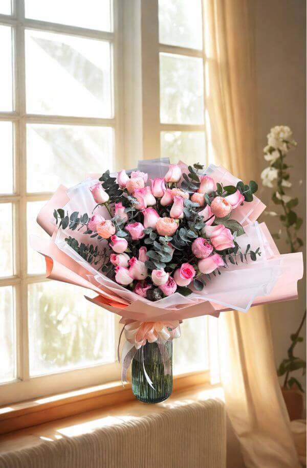 Ramo de Peonias y Rosas