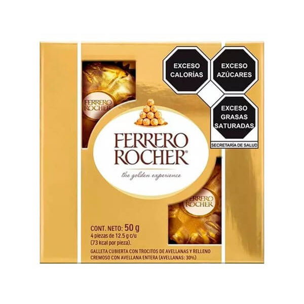 Caja de 4 chocolates Ferrero Rocher