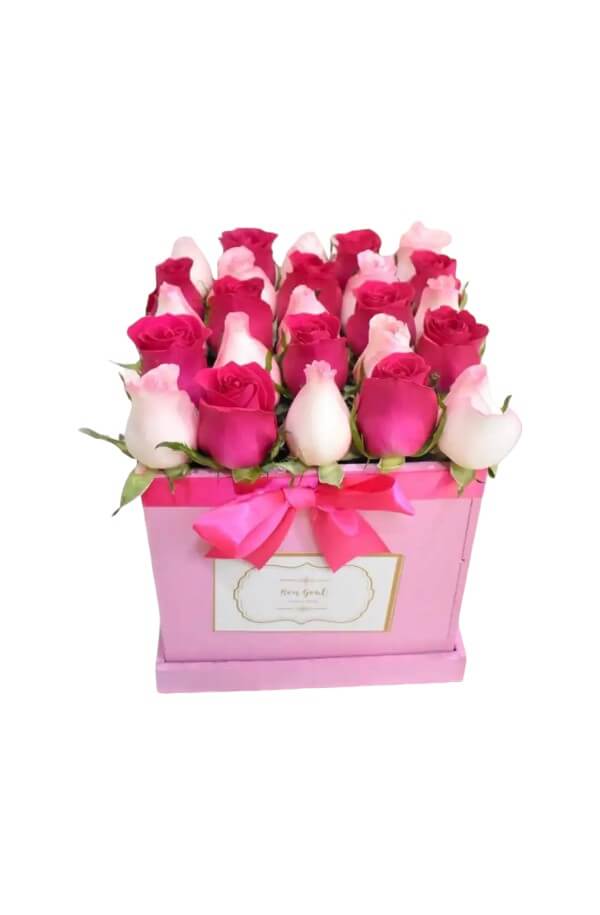 Arreglo Floral con Rosas #Color_Fucsia/Rosa