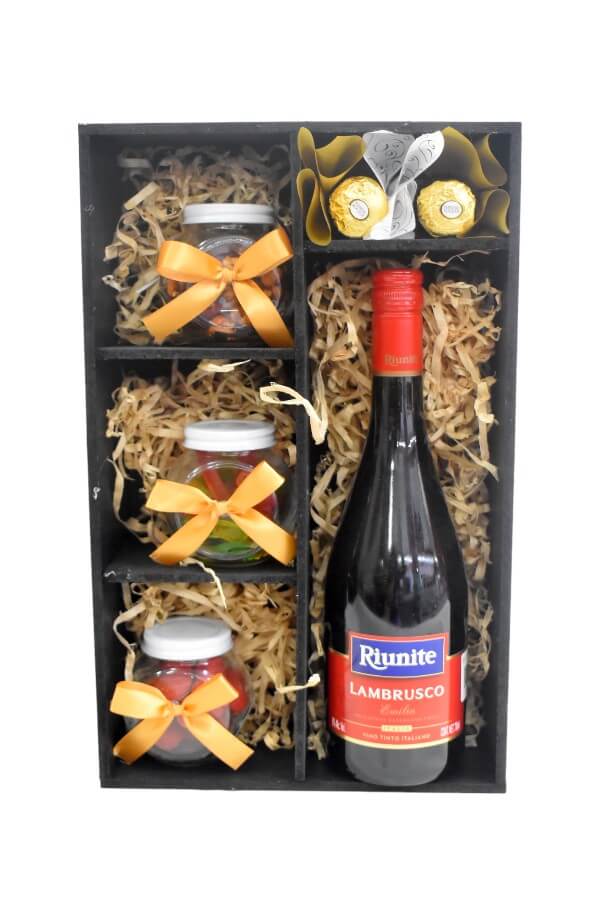 Kit de Dulcero con Vino Tinto Riunite 750 ml