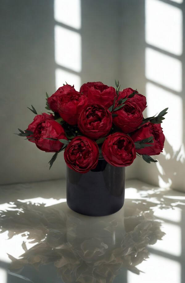 Peonias Rojas 