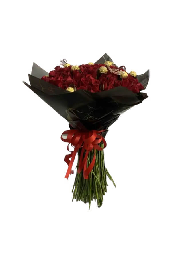 Ramo buchon con 150 rosas Rojas #Color_Rojo