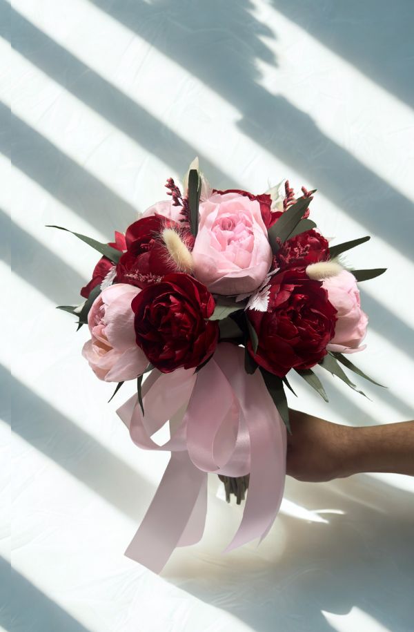 Ramo de peonias para novia o xv años