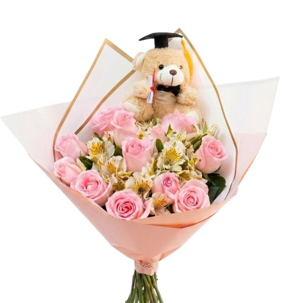 Ramo de Rosas y Astromelias Graducacion