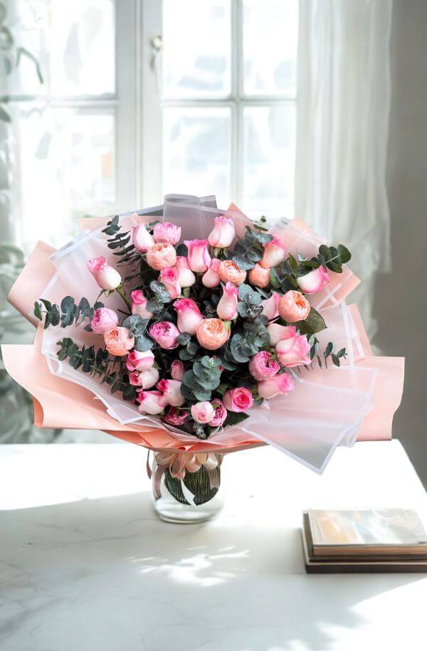 Ramo de Peonias y Rosas
